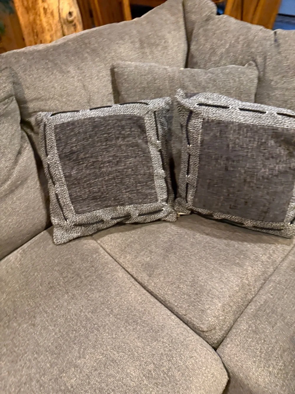 HiEnd Accents Tweed and Chenille pillow Covers Set of two